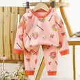 thumbnail image 2 of TOWED22 Toddler Boy Clothes Long Sleeve Sweatshirt and Pants Playwear Outfits 2pcs Set Casual Clothing(Watermelon Red,18-24 M), 2 of 3