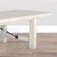 thumbnail image 5 of Sunny Designs Marina Farmhouse Mahogany Wood Extension Table in White Sand, 5 of 6