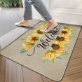 thumbnail image 4 of Sunflower Floral Decor Welcome Entrance Door Mat, Spring Summer Flower Home Decoration Non-Slip Indoor Outdoor Front Doormats Rug 17x30 Inch, 4 of 6