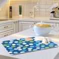 thumbnail image 6 of Yayeee Dish Drying Mat for Kitchen Counter 18"x24" Microfiber Absorbent Pad, Blue Dots, 6 of 7