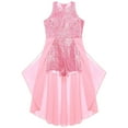 thumbnail image 5 of TiaoBug Kids Girls Junior Bridesmaid Dress Long Overlay Skirt Jumpsuit Pink 6, 5 of 7