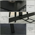 thumbnail image 4 of Rectangle Outdoor Table | With Umbrella Hole, Seats 6 for Outdoor Chats | Slatted Steel Build, Powder-Coated | Endures Outdoor Conditions, 4 of 5