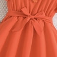 thumbnail image 3 of Gubotare Baby Girls' Short Sleeve Dressy Special Occasion Dresses (Orange,7-8 Years), 3 of 6