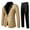 Khaki, variant on 2 Piece Sets for Men Glitter Blazer Shiny Suit Notch Lapel Jacket Sport Coat Homecoming Party Prom Bash Lightweight Busniess Travel Jakcets with Long Pants