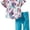 Ocean, variant on Nannette Baby Girls' 2 Piece Printed Pant Set, Ocean, 12 Months