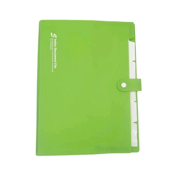 JOGZMZ 5-Pocket Expanding File Folder A4 Size Plastic Accordion Document Organizer