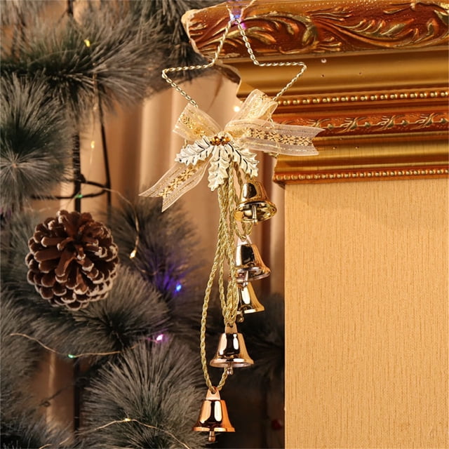 Fiudx Campanas Navideñas, Coloridas Decoraciones Navideñas, Diseño Doble para Colgar, Perfectas para Paredes y Puertas, Decoración Festiva Del Hogar, Proyectos de Manualidades, Regalo Especial, Inclu