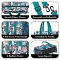 thumbnail image 3 of Teacher Tote Bag,Husky Dog Flower Floral Teacher Utility Tote Bag,Large Work Tote Bags for Women with Multiple Pockets,Top Zipper Closure,13.8x10.6x6.7 Inch, 3 of 5