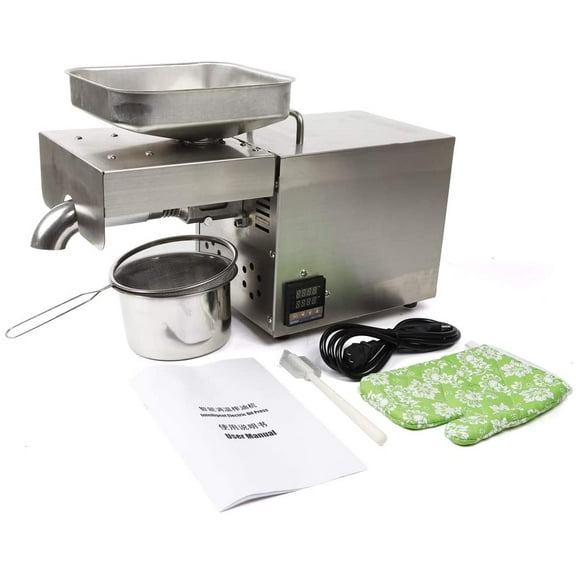 610W Automatic Oil Press Machine Hot Cold Oil Extractor Stainless Steel