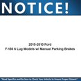 thumbnail image 4 of Detroit Axle - Rear Brake Kit for 2012-2020 Ford F-150 Drilled & Slotted 6-Lug Disc Brake Rotors Replacement 2013 2014 2015 2016 2017 2018 2019 Ceramic Brakes Pads [Manual Parking Only], 4 of 9