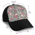 thumbnail image 2 of Naloa Rose Mix Leopard 3 Adult adjustable Print Baseball Hat, Patchwork curved brim baseball capfor Men and Women, One Size, 2 of 5