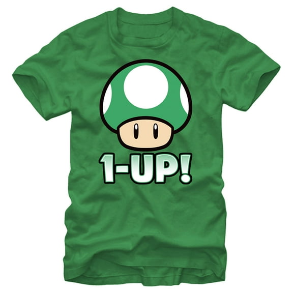 Men's Nintendo 1-Up Mushroom Graphic Tee Kelly Green Small