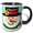 Black/White, variant on 3drose, Snowman in Top Hat Design, 11oz Magic Transforming Mug