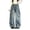 Blue, variant on KAUOD Girls Cargo Jeans Oversized Pockets Retro Baggy Wide Leg Denim Pants Teen Kids Streetwear Distressed Trousers Bottom