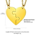 thumbnail image 6 of ChainsHouse 18K Gold Plated Heart Name Necklace Personalized for Women 2pcs Matching Pendant Birthday Christmas Valentines Jewelry Gift, 6 of 11