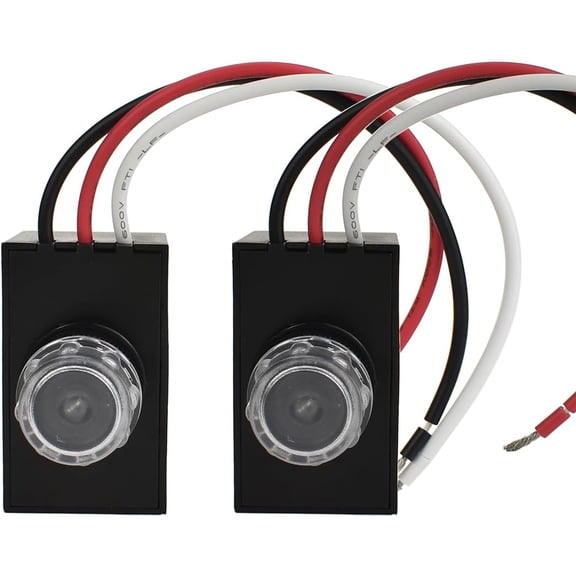 YCA1030 Hard-Wired Post Eye Light Control with Photocell Light Sensor, Next Generation Electronics, for Wall Packs Wall Scones Pole Lights, UL Listed, Black (Pack of 2)