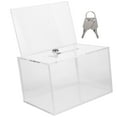 thumbnail image 1 of OULII 1 Set Ballot Box with Lock for Elections Lockable Acrylic Storage for Public Ballot Collection, 1 of 8