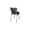 Black, variant on Diner Chair - Vinyl Seat, Chrome Frame - Fully Assembled Bistro Kitchen Chair