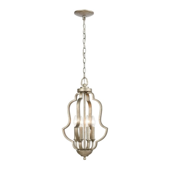 Elk Home 12-Inch Wide Lanesboro Pendant, Traditional, Dusted Silver