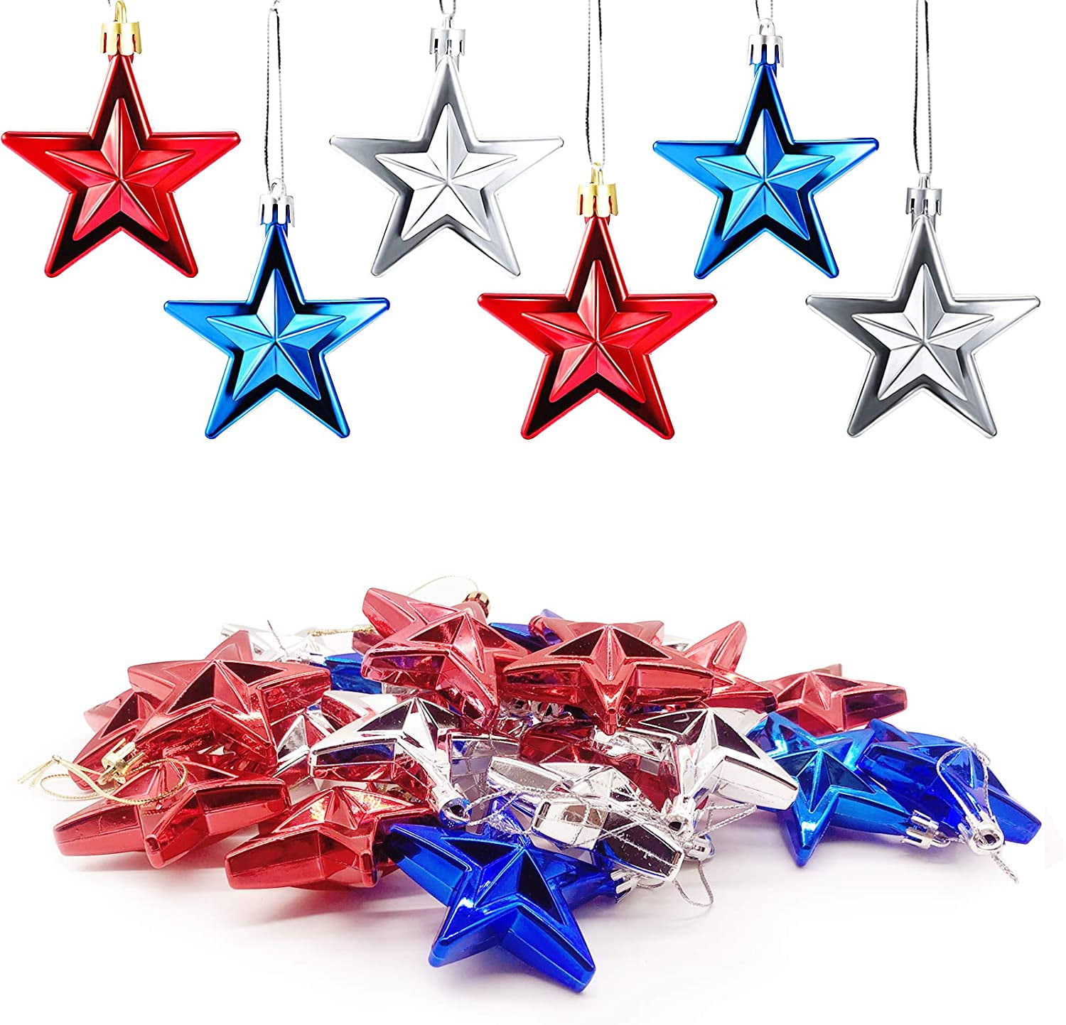 Patriotic 4th of July Hanging Star Decoration 