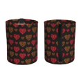 thumbnail image 2 of Zufioo Gold Glitter Heart Print Car Trash Can, Car Accessories Trash Can with Velcro Webbing, Suitable for Various Car Models, 2 of 7