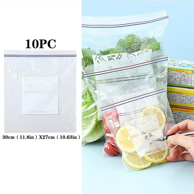 Self-Sealing Food Storage Bags - Thickened Fresh Keeping Packaging for Refrigerator & Freezer | Airtight Household Bags for Glassware, Camping Food & Kitchen Storage | Reusable Sealed Containers