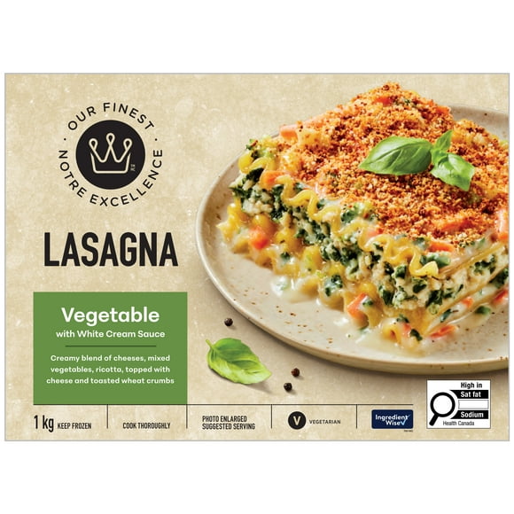 Lasagne aux légumes avec sauce blanche à la crème Notre Excellence 1 kg