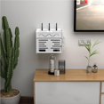 thumbnail image 4 of Yuarrent Router Storage Box Wall-mounted Set-Top Box Bearing Shelf Panel Bracket Strong Lightweight Storage Capacity Portable Patch Rack Almacenamiento y organización del hogar Yuarrent HA021045-00, 4 of 5