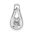 thumbnail image 3 of Auriga Fine Jewelry 14K White Gold Holds 4.7mm stone, Teardrop Shape Slide Pendant Mtg for Women (L-16 mm, W-8 mm), 3 of 6