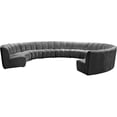 thumbnail image 3 of Meridian Furniture Infinity Gray Velvet 10pc. Modular Sectional, 3 of 4
