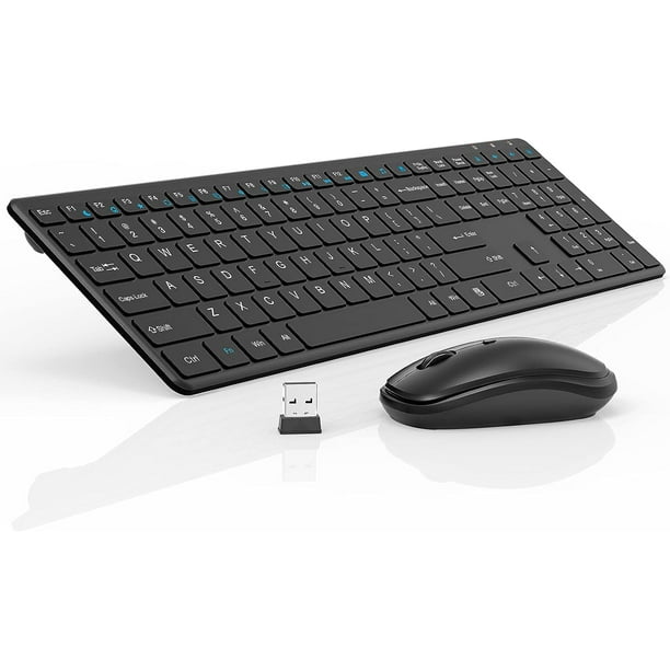 RATEL Wireless Keyboard and Mouse Combo Silent, 2.4GHz UltraThin Full