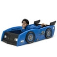 thumbnail image 4 of Delta Children Grand Prix Lit Voiture de Course pour Tout-Petit et Lit Simple - Bleu, 4 of 5
