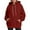 Wine, variant on Turilly Women's Casual Hoodies Solid Color Drawstring Long Sleeved Top Loose Hooded Sweatshirts