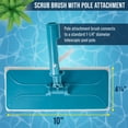 thumbnail image 4 of U.S. Pool Supply Hand-Held and Pool Pole Attachment Scrub Brushes - Surface Scrubbing Scouring Sponge Pads - Clean Pool Tile Grout Walls, Vinyl Liners, Spas, Remove Stains, Kitchen Bathroom, 4 of 6