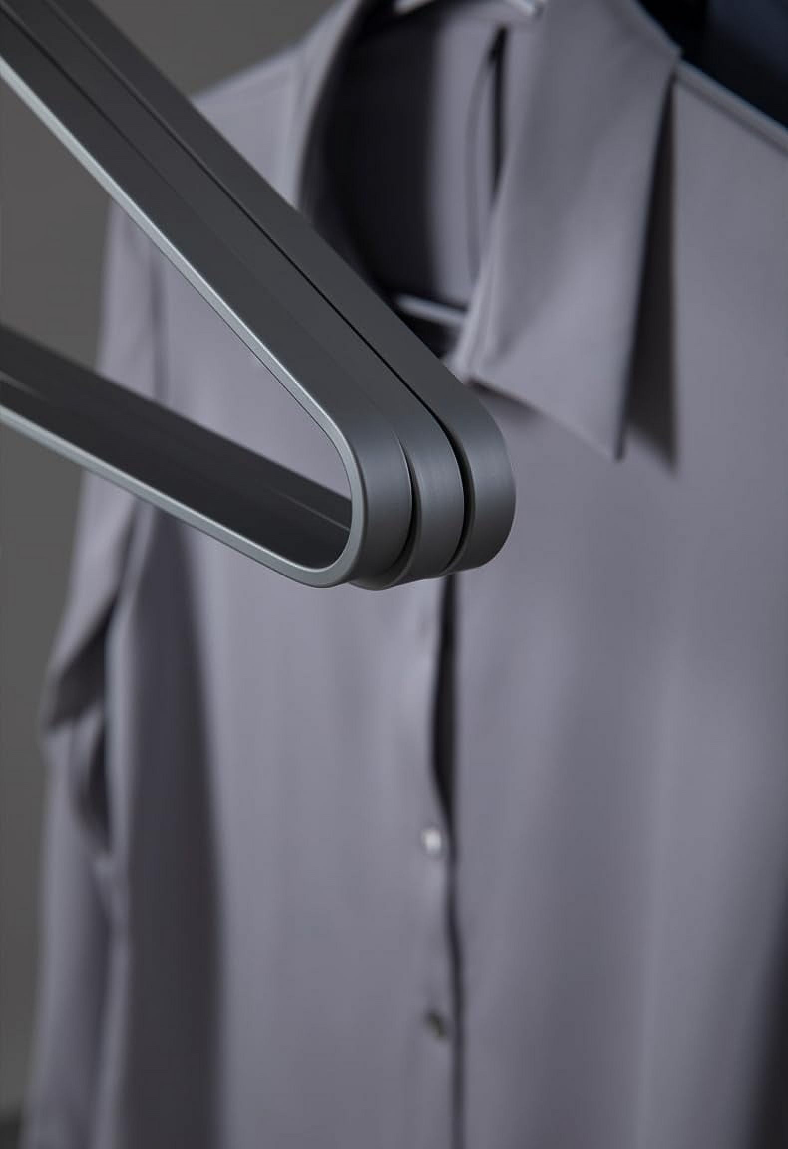 Premium Matte Silvery Aluminum Coat Hangers 6 Piece Set, 17.7” Extra Smooth & Durable Metal Shirt Dress Hanger,Aluminum Alloy Hanger,Clothing Support,Clothing Hang