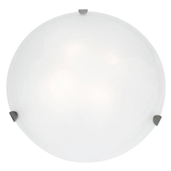 20726LEDDLP-BS-OPL 14 in. Atom LED Brushed Steel Flush Mount Ceiling Light