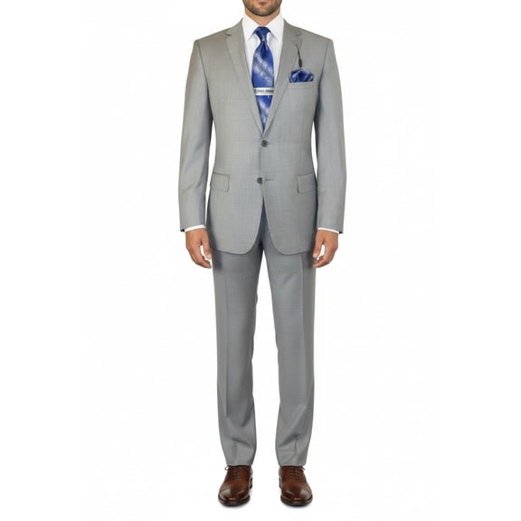 Men's Soft Wool Cashmere Light Gray Business Suit Giorgio Cosani 900-03 Gray New