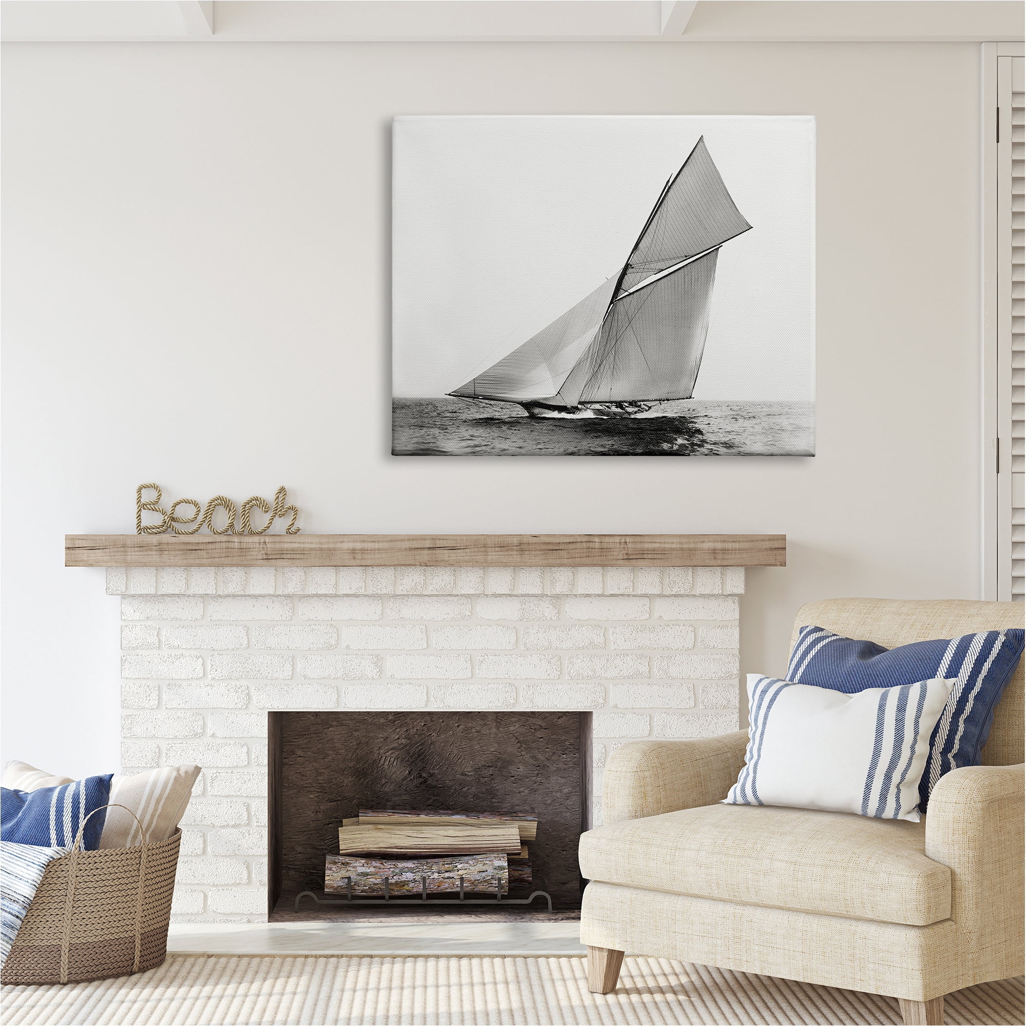 Stupell Industries Majestic Ship Photography Transportation Photography Gallery Wrapped Canvas Art Print Wall Art, 48 x 36