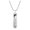 Silver Capricorn, variant on Men's Women's Stainless Steel Bar Zodiac Engraved Pendant Necklace Horoscope Amulet Jewelry Silver Capricorn