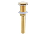 thumbnail image 1 of Desagüe y Accesorios para Lavabo y Fregadero, Desagüe para Fregadero Pop-Up Retro Sin Rebosadero en Latón Bronceado Válvula Desagüe Universal para Fregadero Sifón para Lavabo, Dorado, 1 of 5