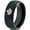 Black Dome Tungsten, variant on Tungsten Canadian Maple Leaf Band Ring 8mm Men Women Comfort Fit Black Dome Polished
