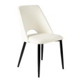 thumbnail image 2 of Aykah Chaise Blanche Noire Moderne Mi-Siècle, Ensemble de 2, 2 of 3