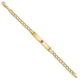 thumbnail image 2 of 14K Yellow Gold bracelet Medical Link, Alert Red 7 in 6.5 mm 4.8, 2 of 3