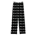 thumbnail image 6 of hengsof Children's Casual Loungewear with Heart Print Long Johns Elastic Waistband Pockets Wide Leg Pants, 6 of 6