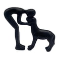 thumbnail image 4 of Figura de humano y perro, estatua de hombre y perro, adorno coleccionable de colección de recuerdos para Negro, 4 of 9