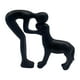 thumbnail image 4 of Figura decorativa de figura humana y perro, adorno de recuerdo, escultura de resina coleccionable para amantes de las mascotas. Negro, 4 of 9