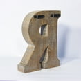 thumbnail image 4 of HANDMADE ECO-FRIENDLY "R" WOOD ALPHABET LETTER BLOCK FOR WALL MOUNT & TABLE TOP DÉCOR, Gray Antique Color, Traditional Design, Letter Block For Study Room, Kids Room, Living Room, Hall, Cabin, Offices, 4 of 5
