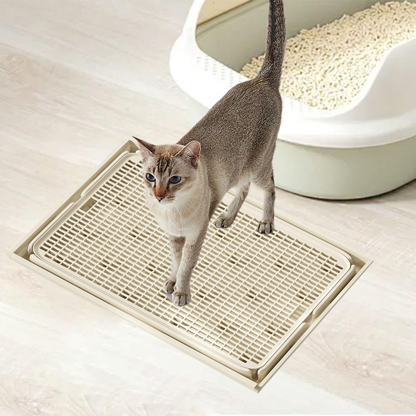 FITYLE Cat Litter Mat Cat Litter Pad Sturdy Lightweight Litter Boxes Mat Cat Litter Catcher Mat Easy Clean Kitty Litter Trapping Mat Coffee