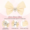 thumbnail image 2 of 2-Pack Bow Shoe Clips, Satin Elegant Detachable Buckle Bridal Heels Accessories with Pearl Rhinestone for Wedding, 2 of 5