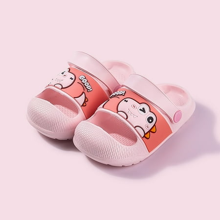 

EGNMCR Boy Girls Cute Cow Slippers Comfy Cushioned Open Toe Sandals Non-Slip Shower Slippers Christmas Halloween - Baby Days savings event